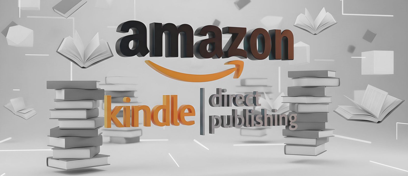 Primer plano del logo 'Amazon Kindle' grabado sobre una superficie, representando la plataforma de autopublicación KDP.