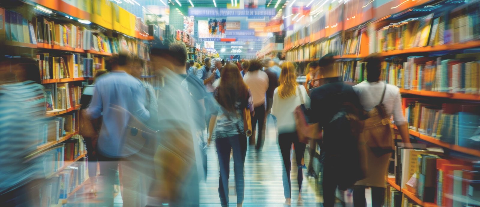 Cada libro en esta estantería tiene detrás un complejo modelo de negocio. Interior de una librería con estanterías de madera repletas de libros, creando un ambiente acogedor.