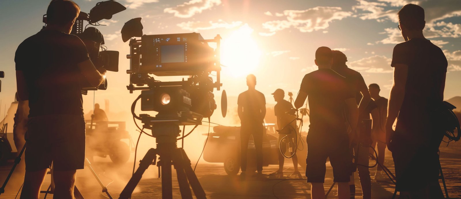 Un equipo de grabación da vida a una historia en medio del desierto, un recordatorio del potencial que tiene tu libro para convertirse en una gran producción audiovisual