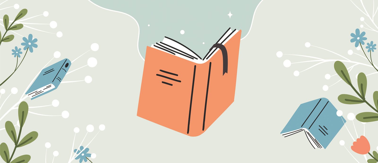 Ilustración de un libro abierto suspendido en el aire, simbolizando la presentación de los detalles técnicos del manuscrito en la propuesta editorial.